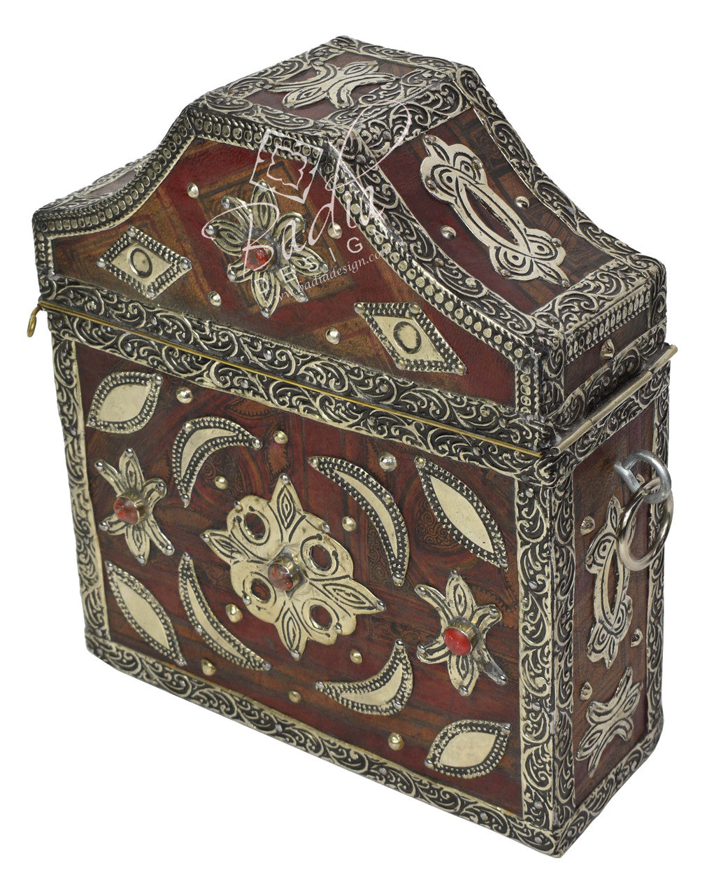 Decorative Embossed Metal Trinket Container