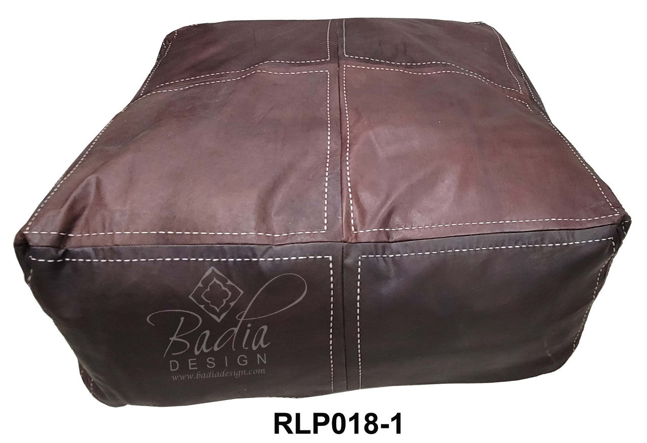 Extra Large Square Premium Leather Ottoman