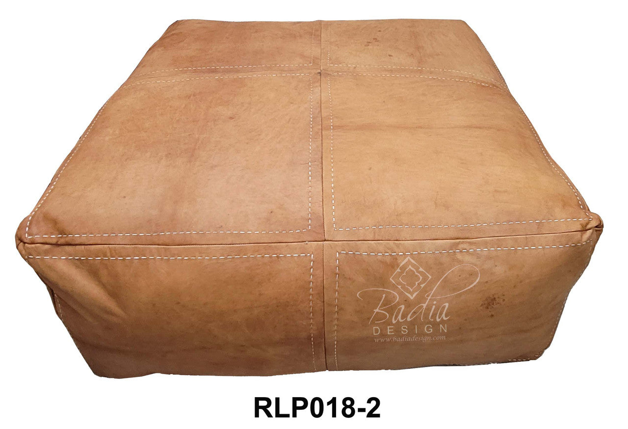 Extra Large Square Premium Leather Ottoman
