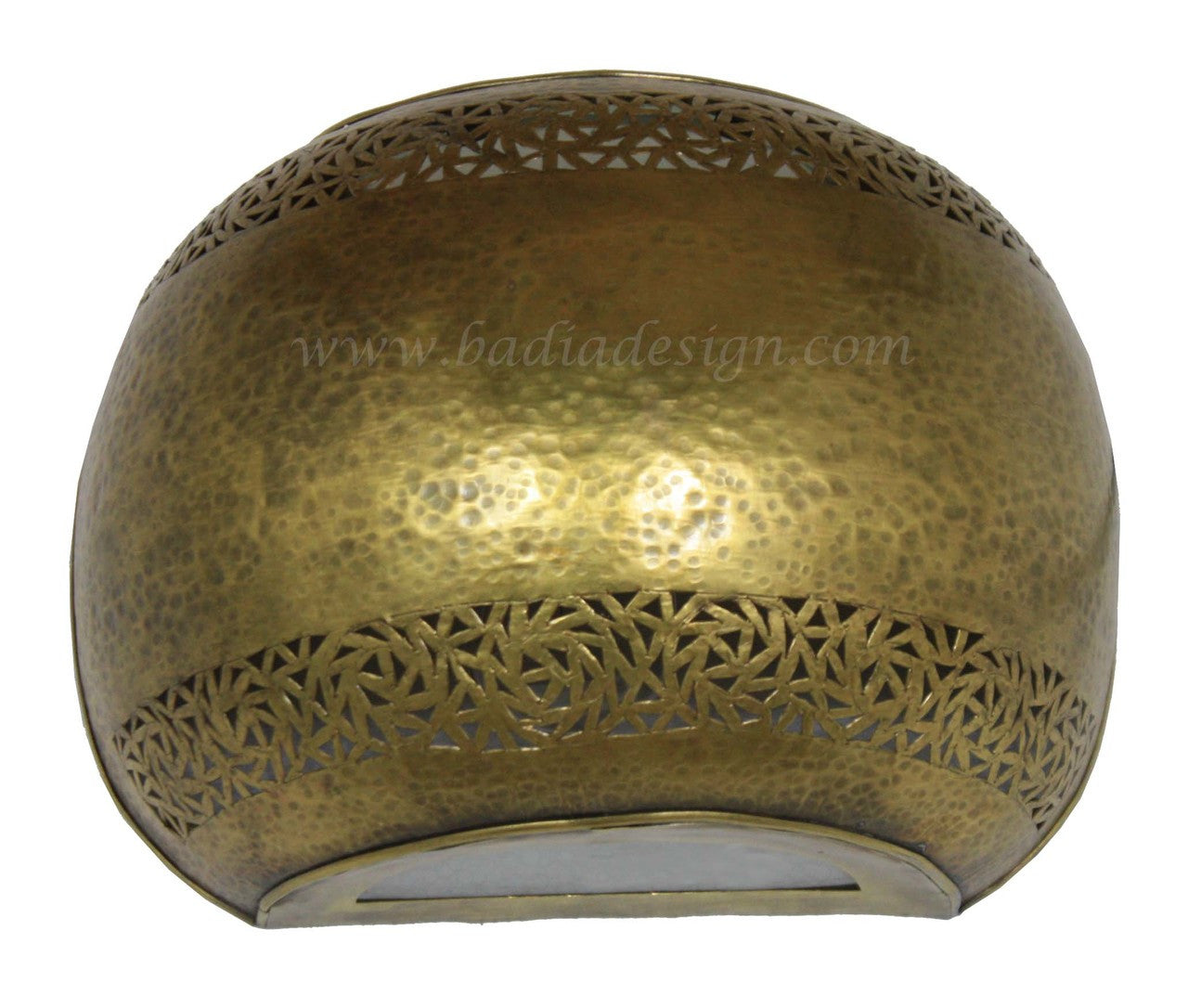 Flush Mount Half Moon Brass Wall Sconce