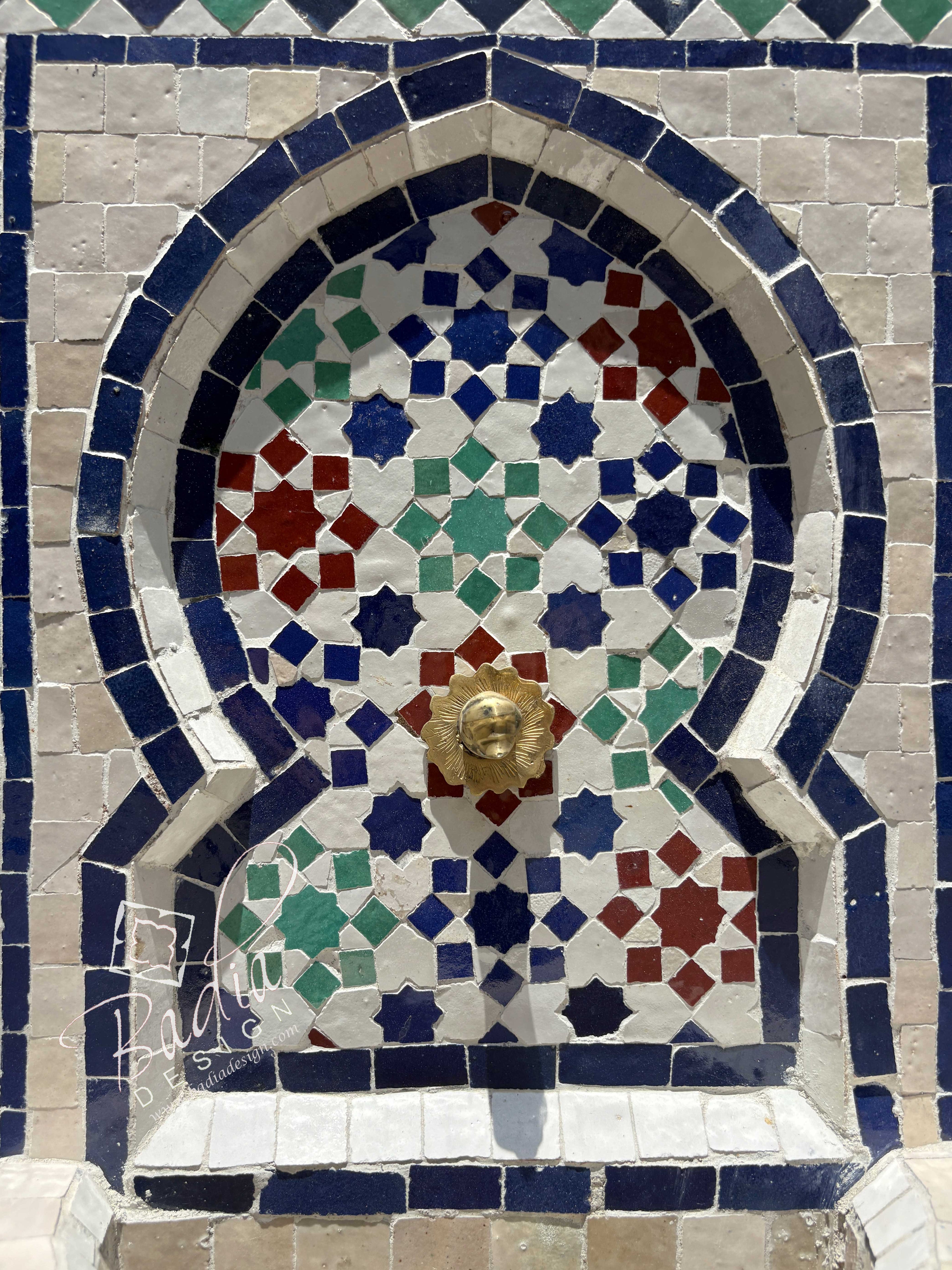 Small Multi-Color Tile Water Fountain