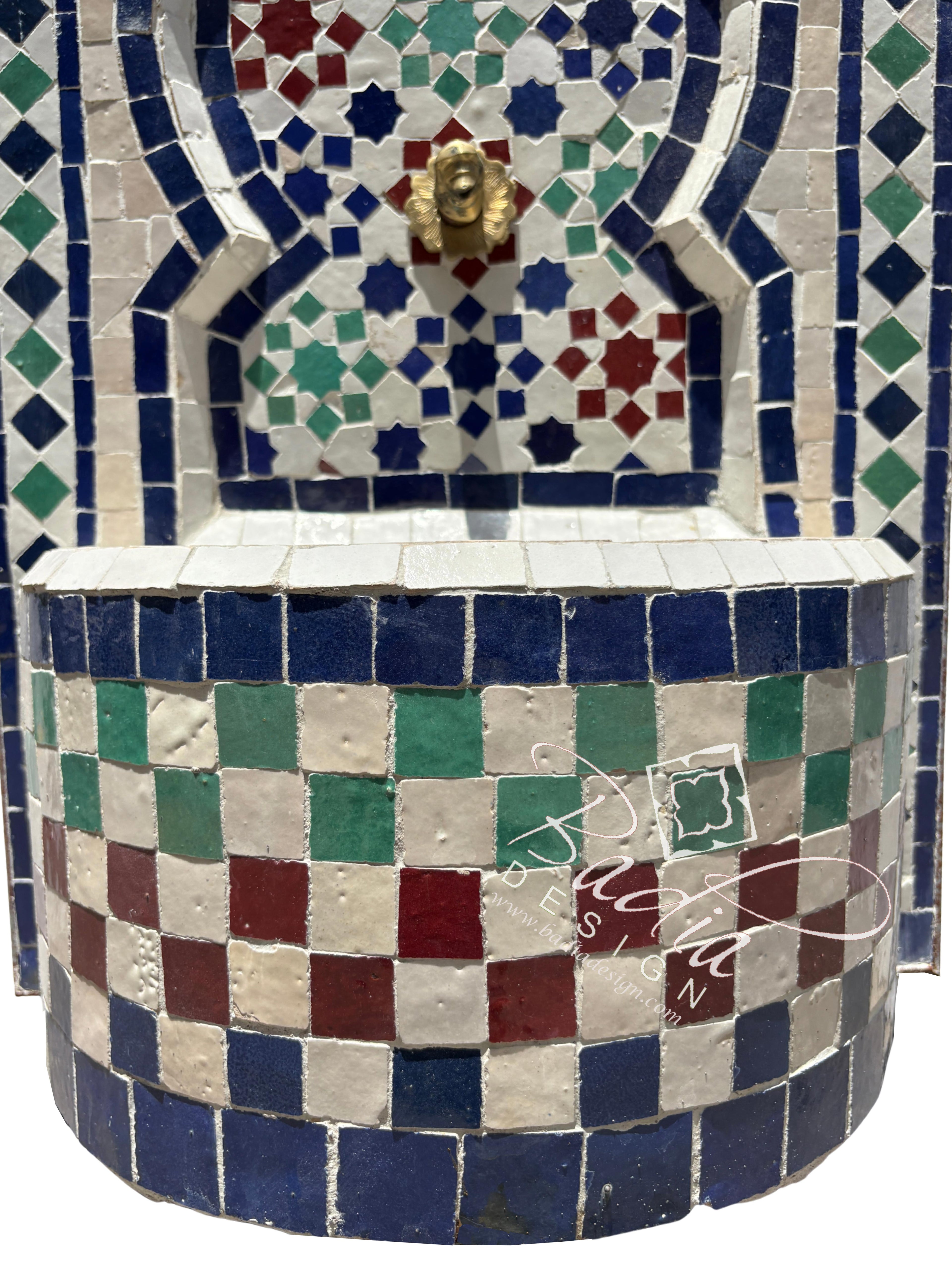 Small Multi-Color Tile Water Fountain