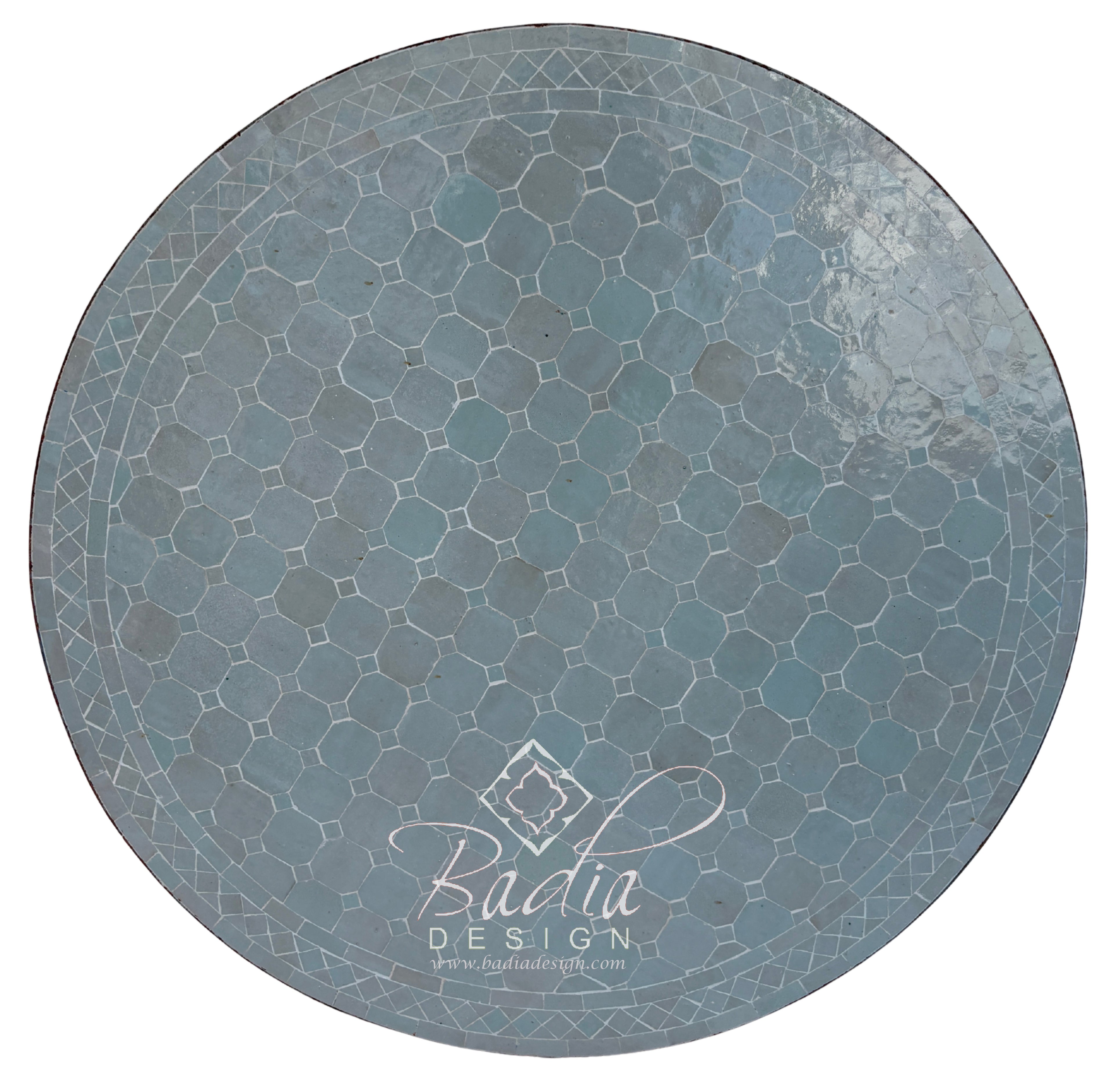 36" Gray Tile Table Top