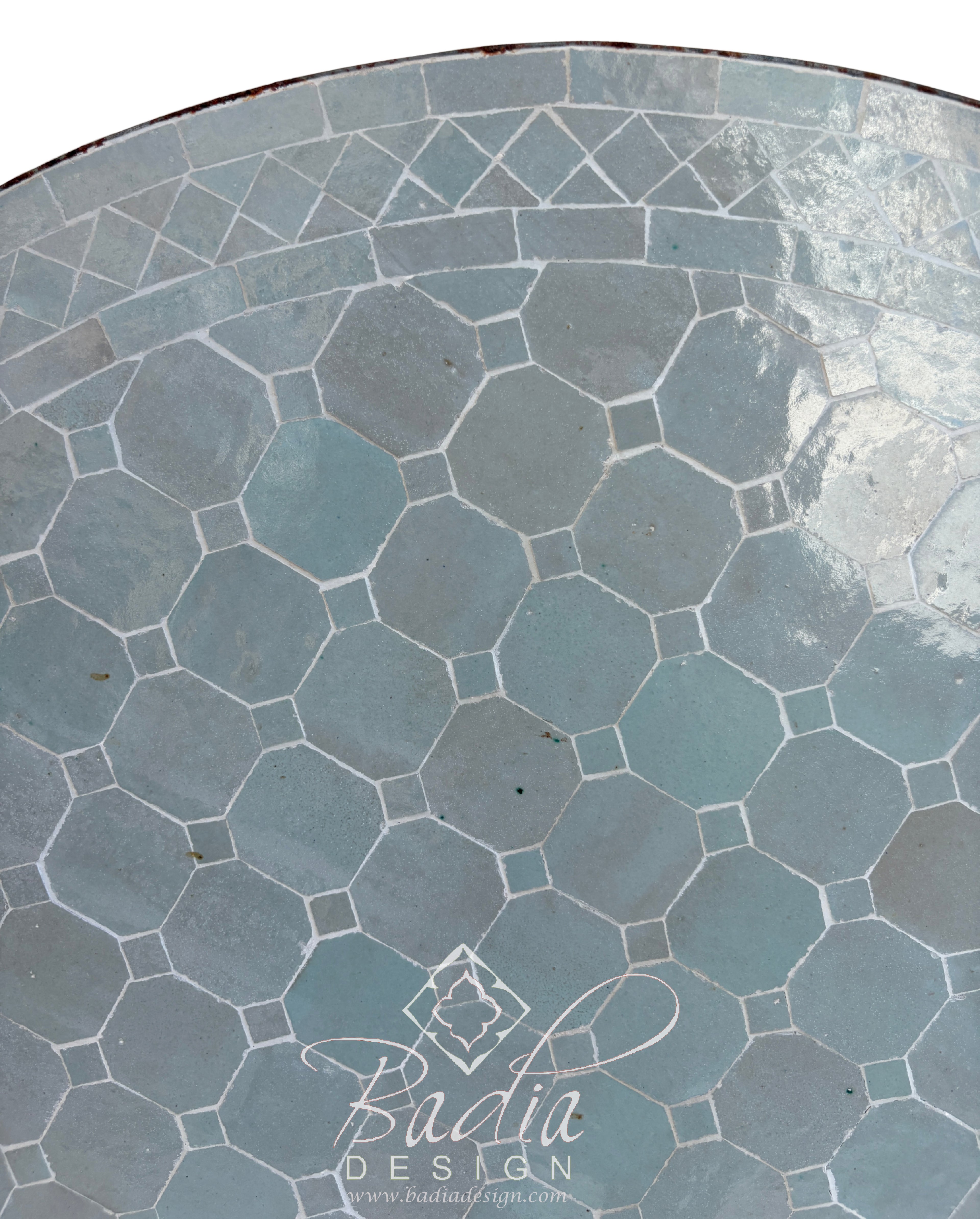 36" Gray Tile Table Top