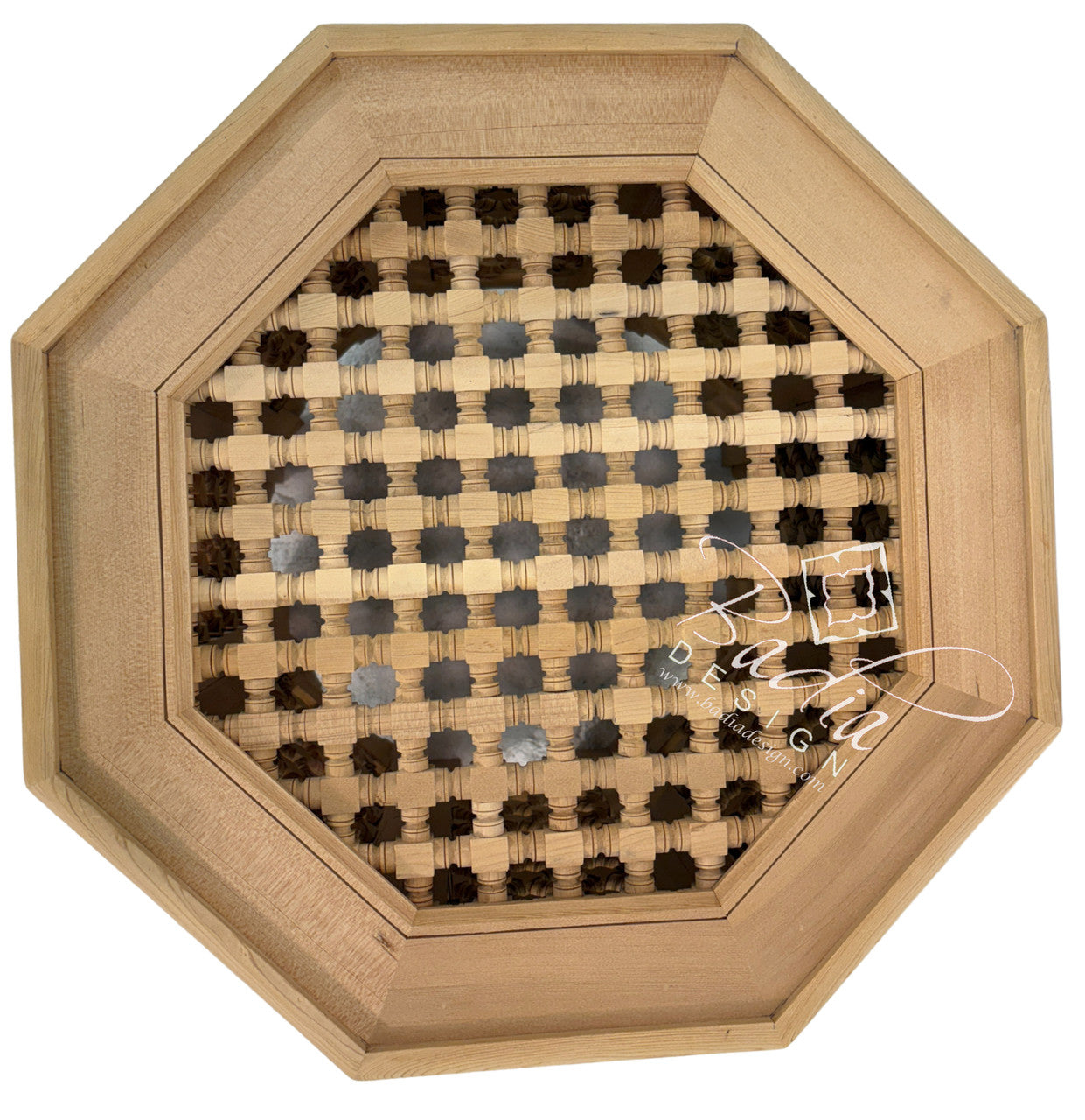 Hand Carved Moroccan Moucharabieh Wood Table