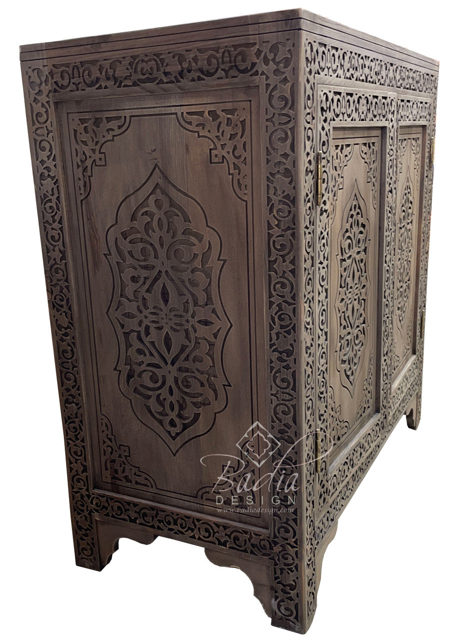 Hand Carved Wooden Bathroom Vanity