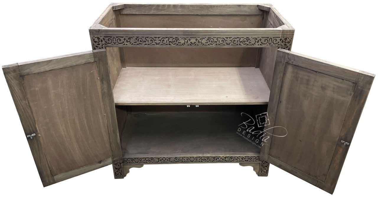 Hand Carved Wooden Bathroom Vanity