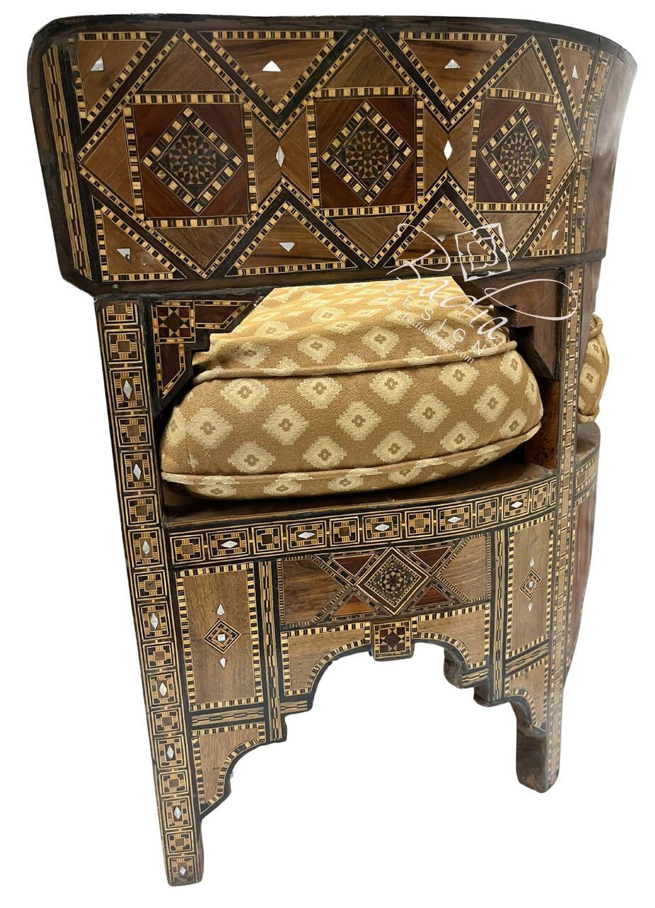 Handcrafted Mother of Pearl Inlay Bench