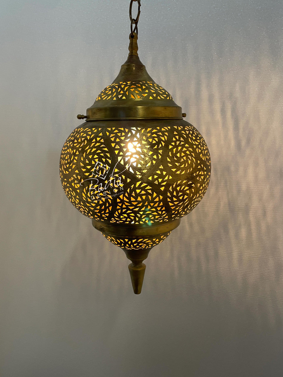 Intricately Hand Designed Brass Lantern