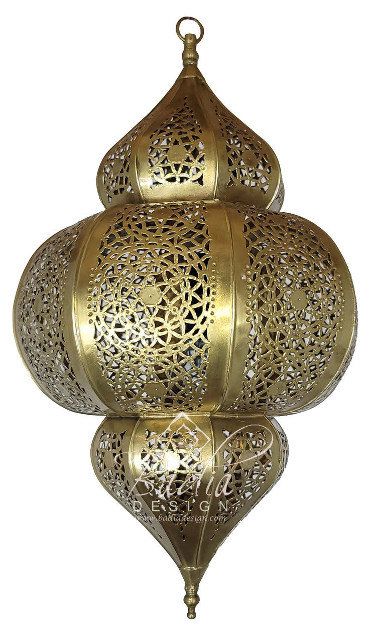 Intricately Designed Hanging Gold Color Lantern