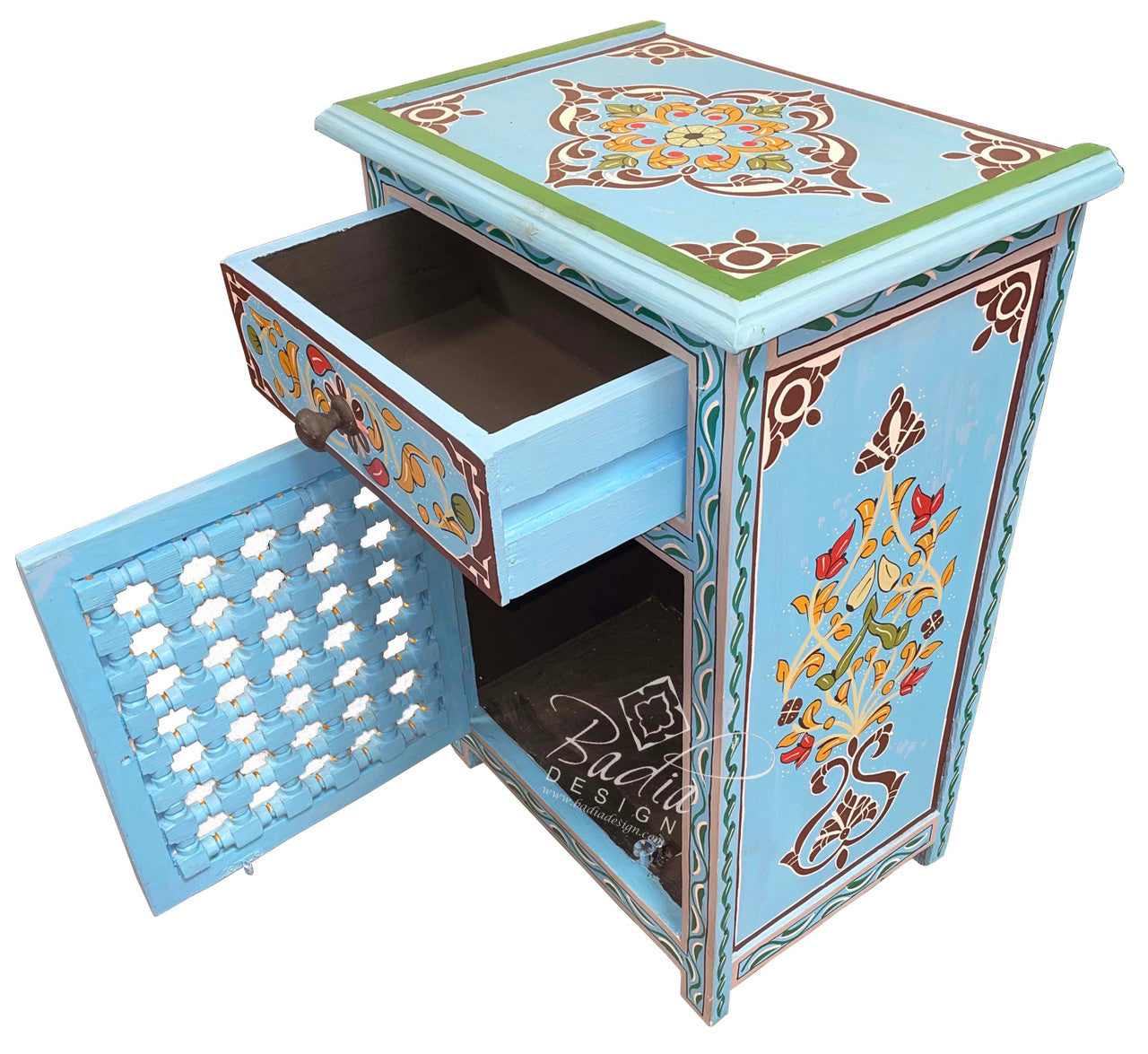 Hand Painted Cabinet Nightstand