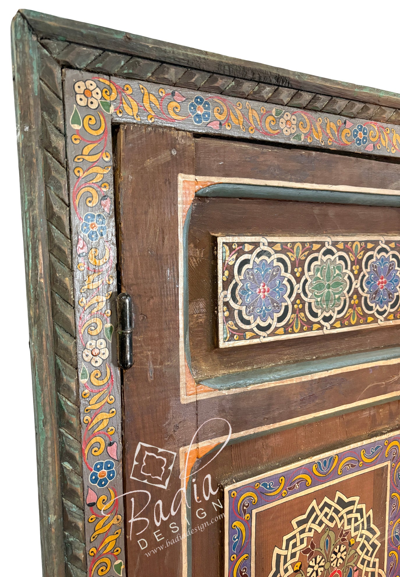 Hand Painted Multi-Color Wooden Door