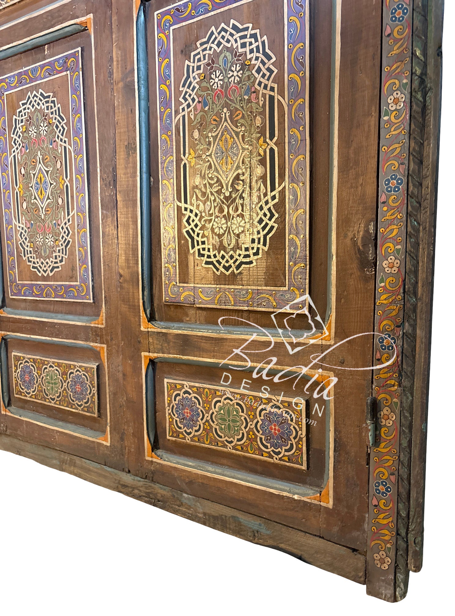 Hand Painted Multi-Color Wooden Door
