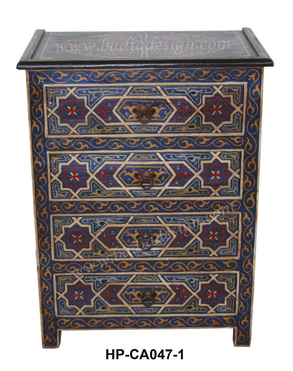 Moroccan Hand Painted Nightstand