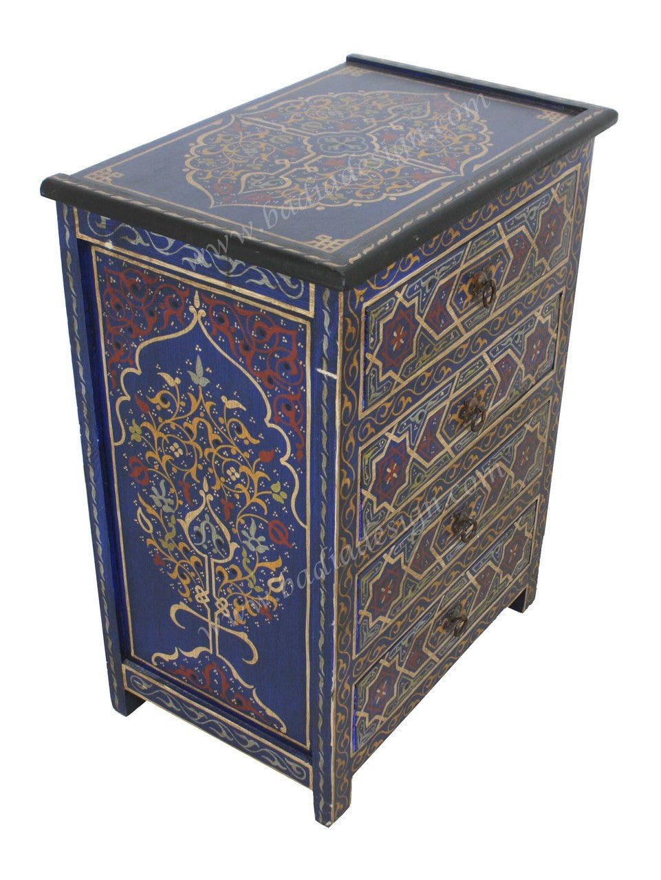 Moroccan Hand Painted Nightstand