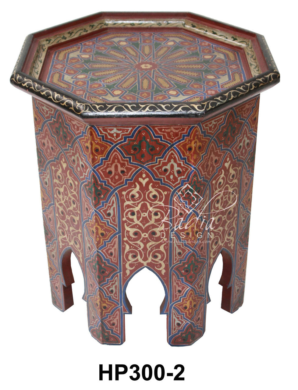Hand Painted Octagon Side Table