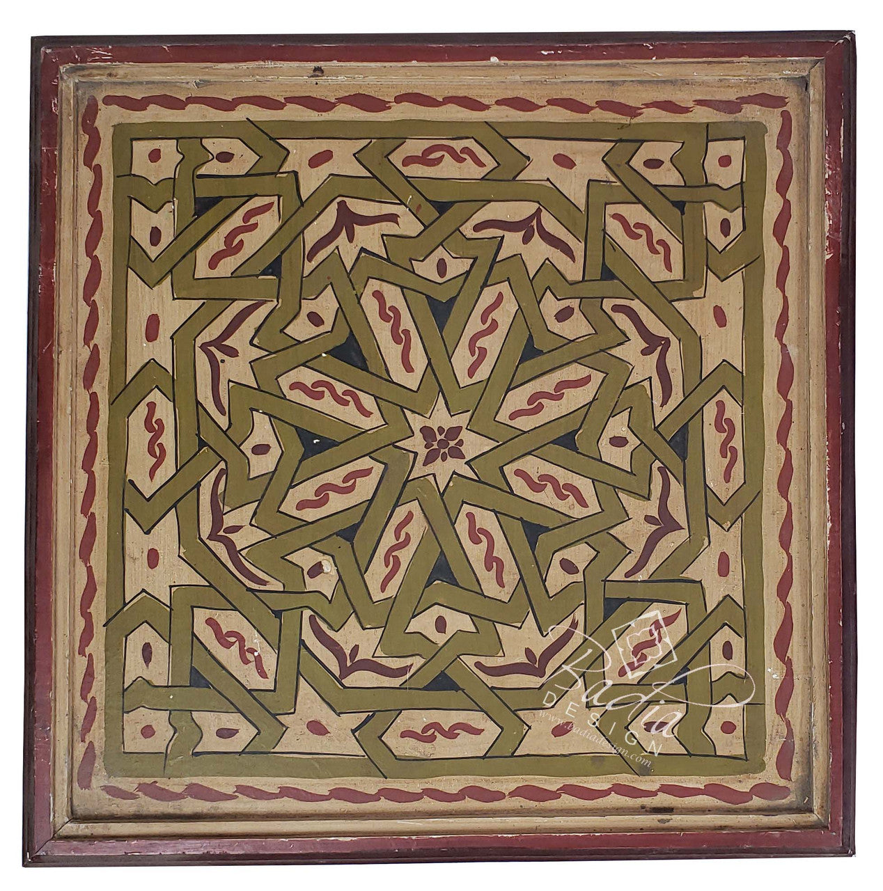 Hand Painted Square Side Table