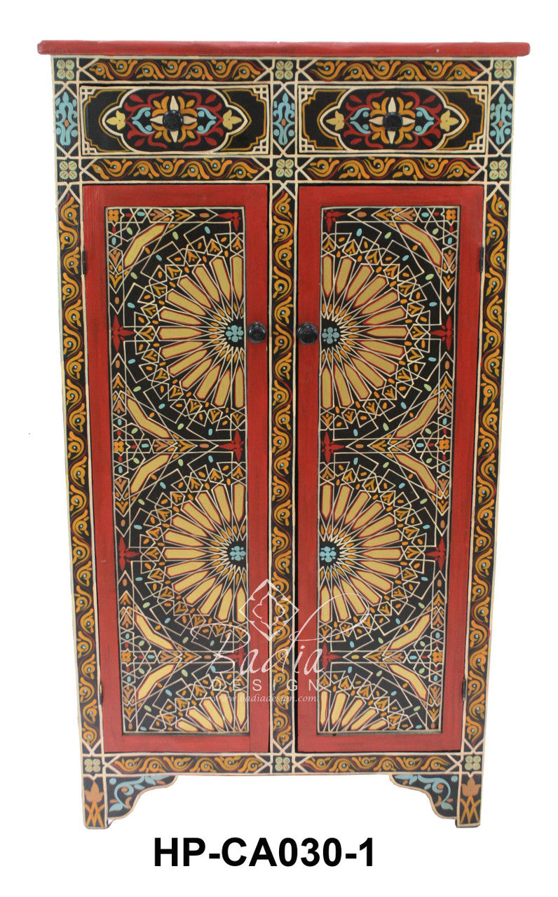 Hand Painted Cedar Cabinet
