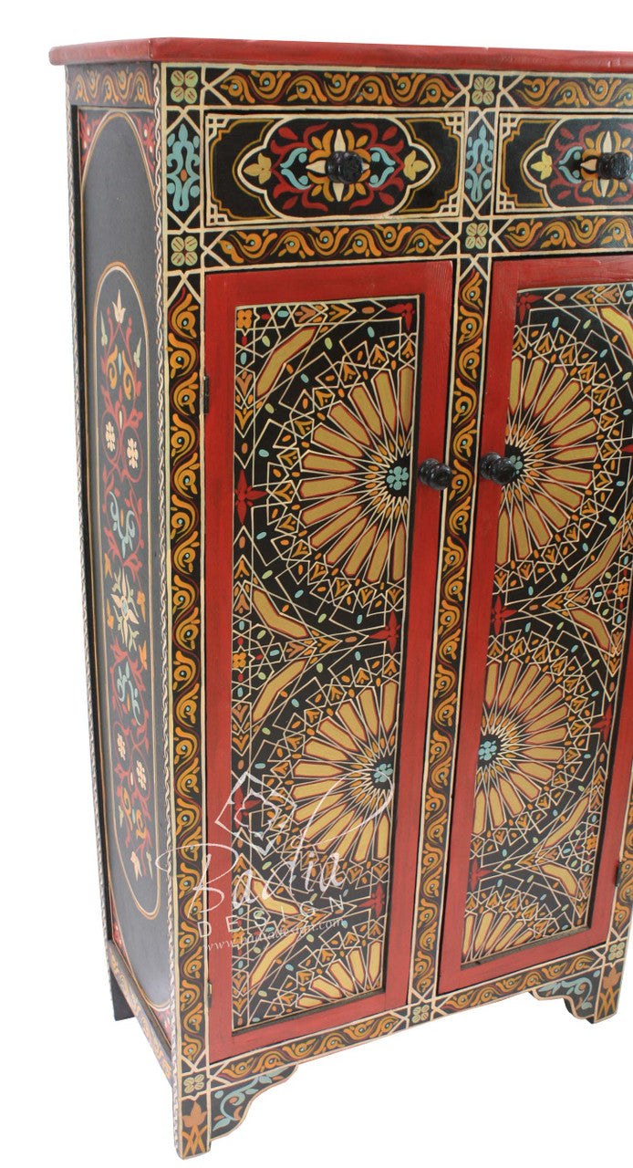 Hand Painted Cedar Cabinet