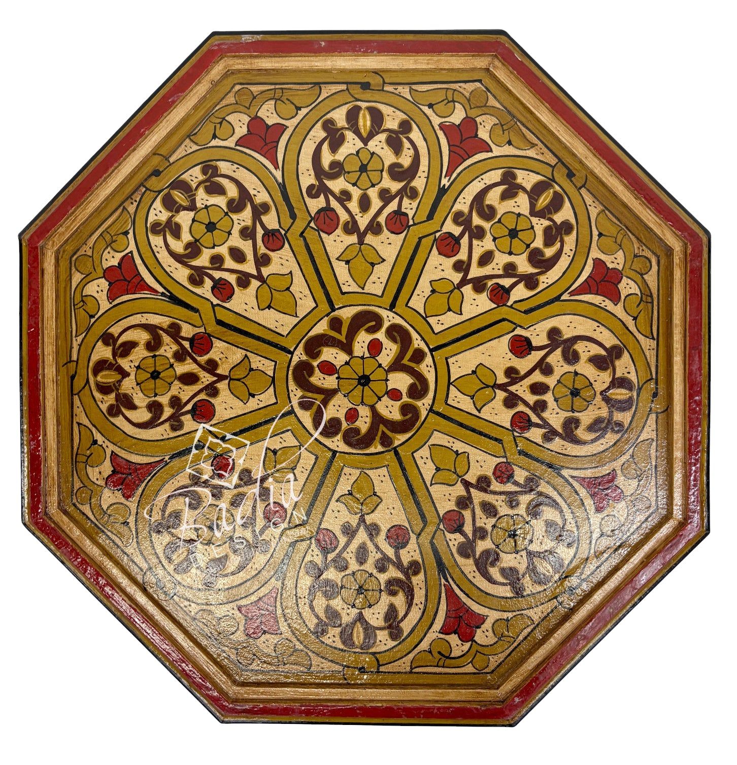 Hand Painted Multi-Color Wood Side Tables