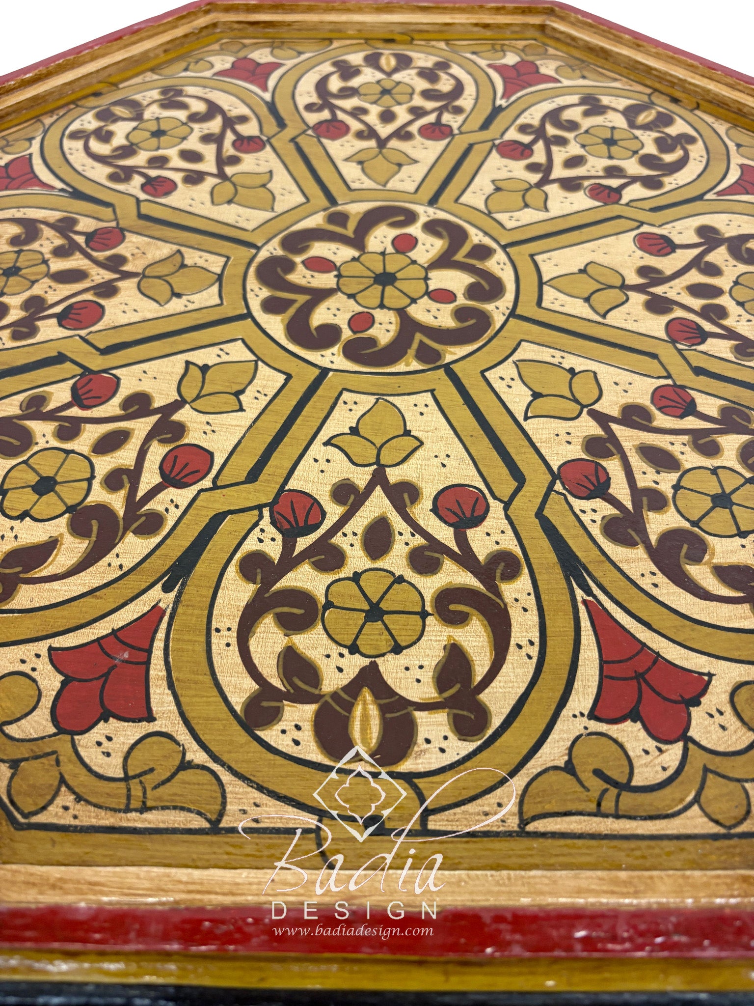 Hand Painted Multi-Color Wood Side Tables