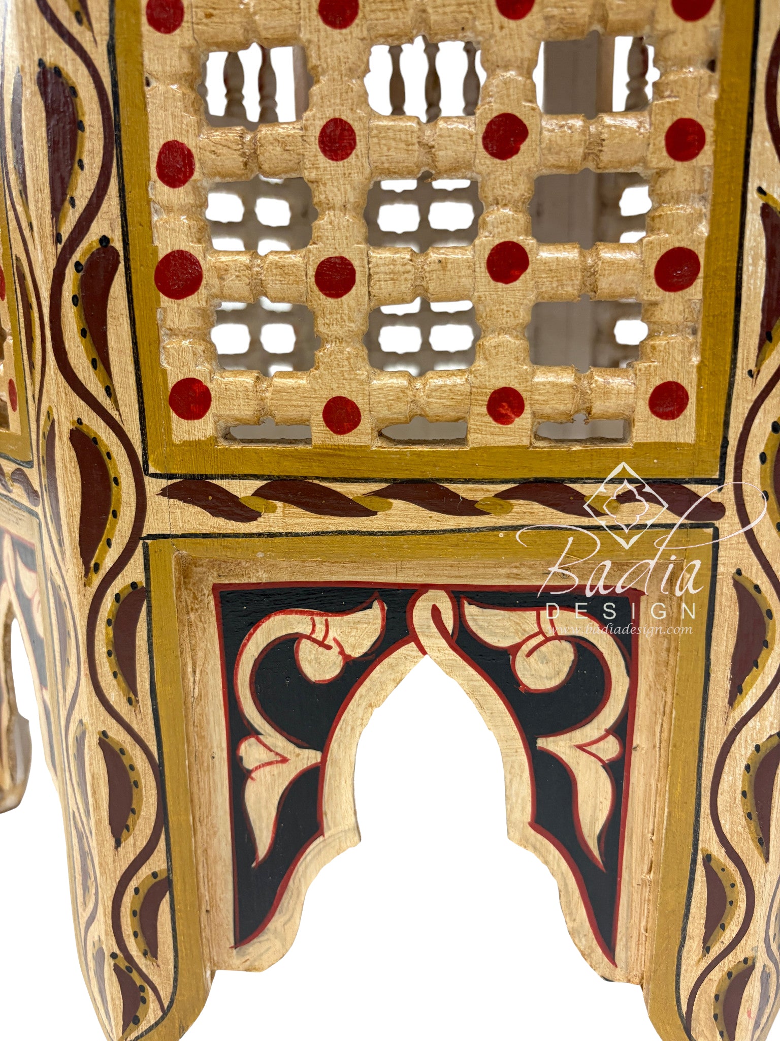 Hand Painted Multi-Color Wood Side Tables