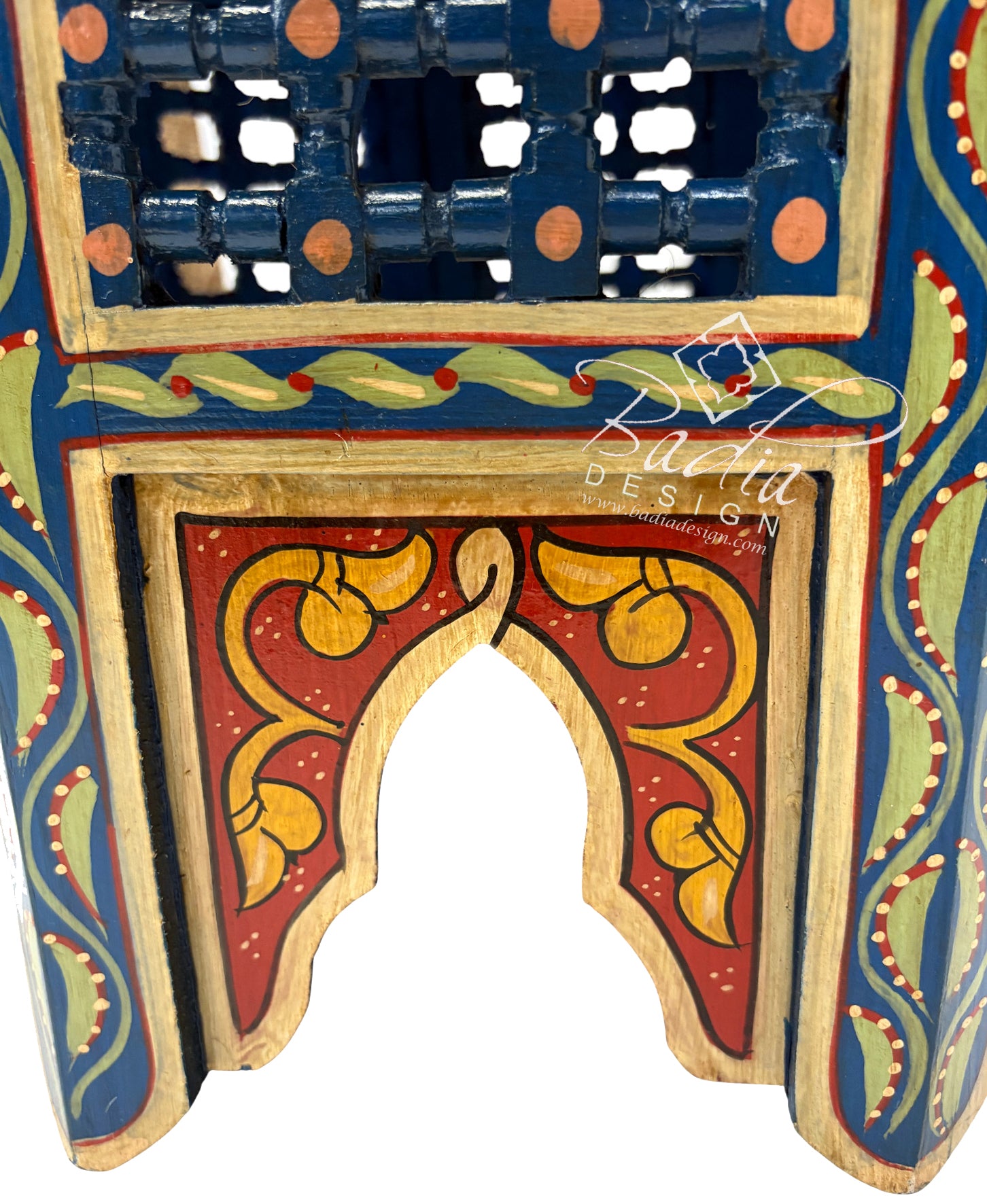 Hand Painted Multi-Color Wood Side Tables