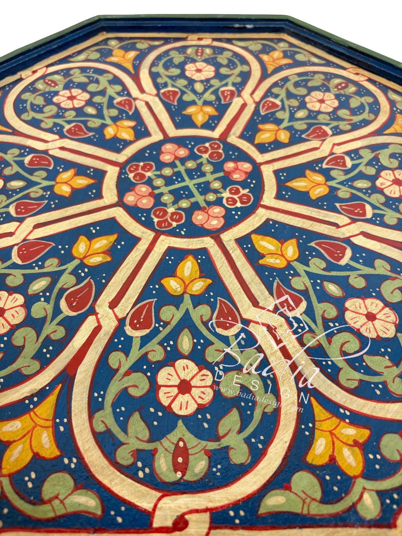 Hand Painted Multi-Color Wood Side Tables