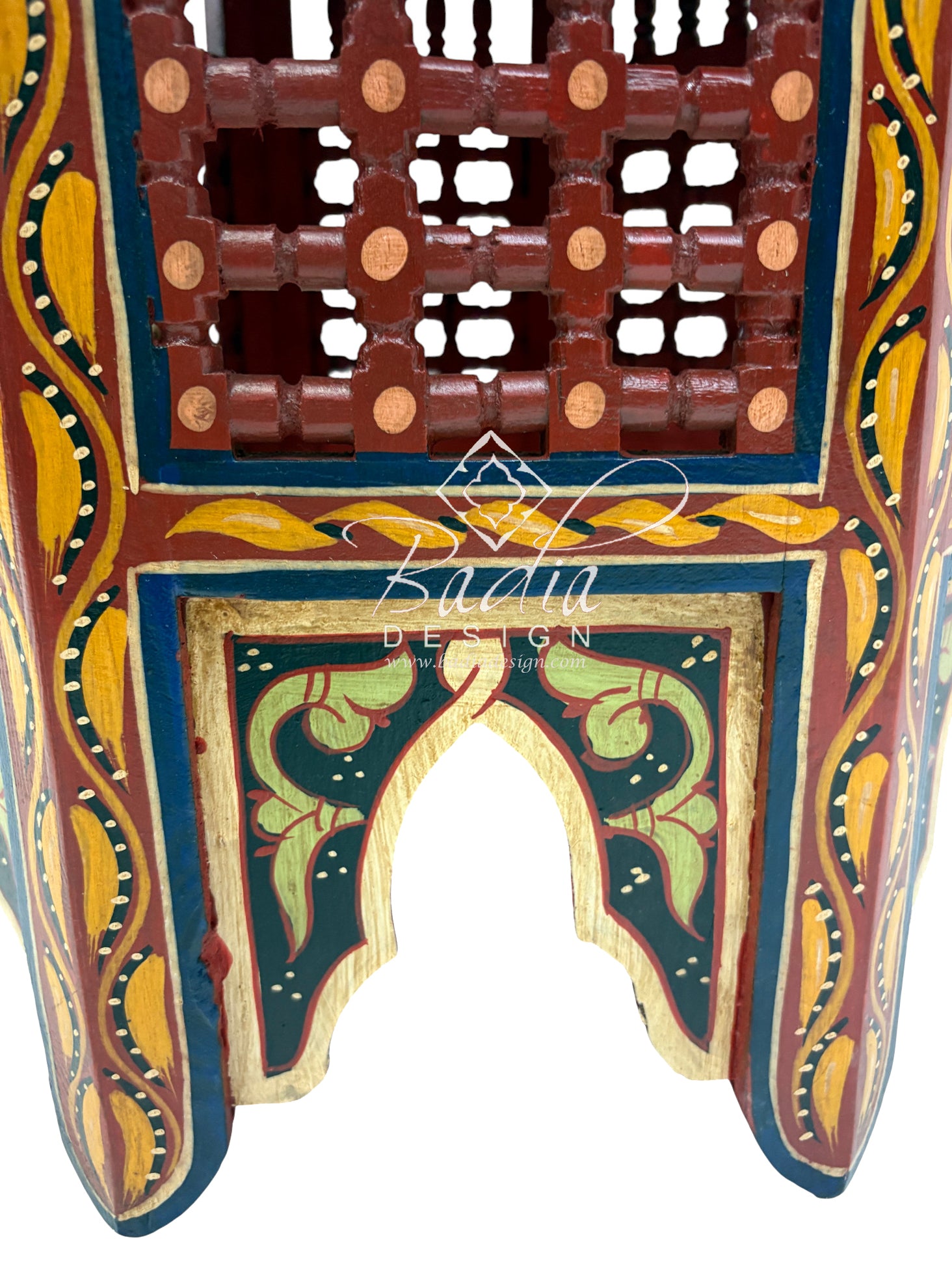 Hand Painted Multi-Color Wood Side Tables