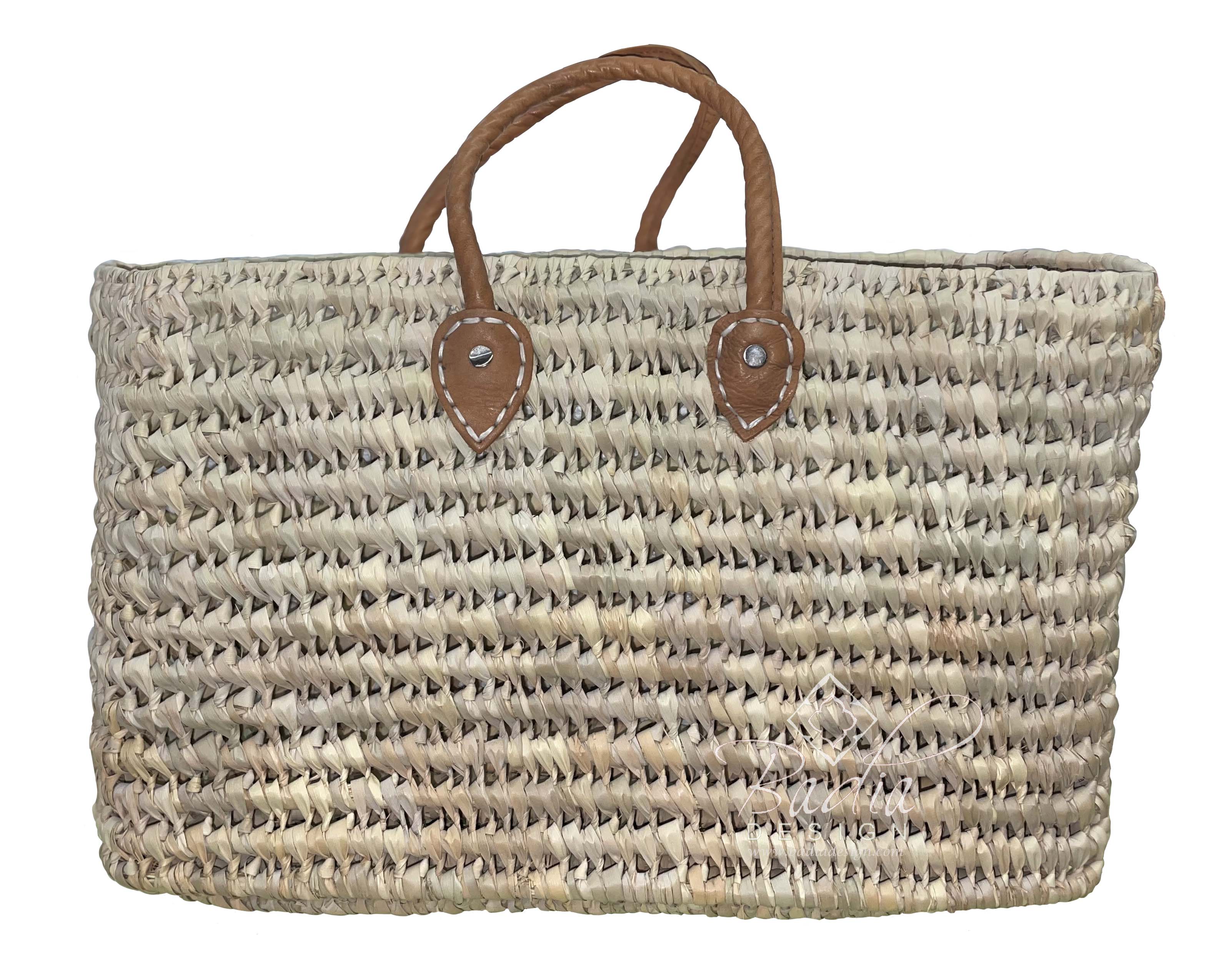 Natural Color Handwoven Straw Basket