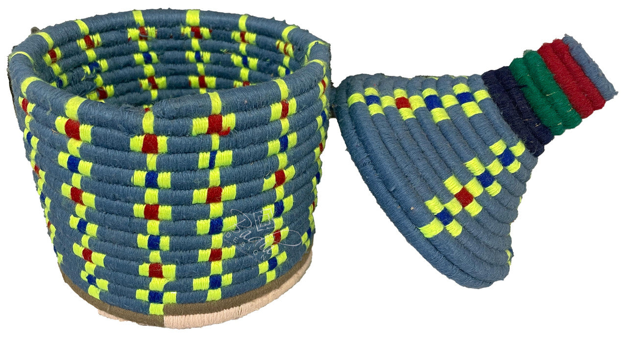 Handwoven Berber Baskets with Bright Colors