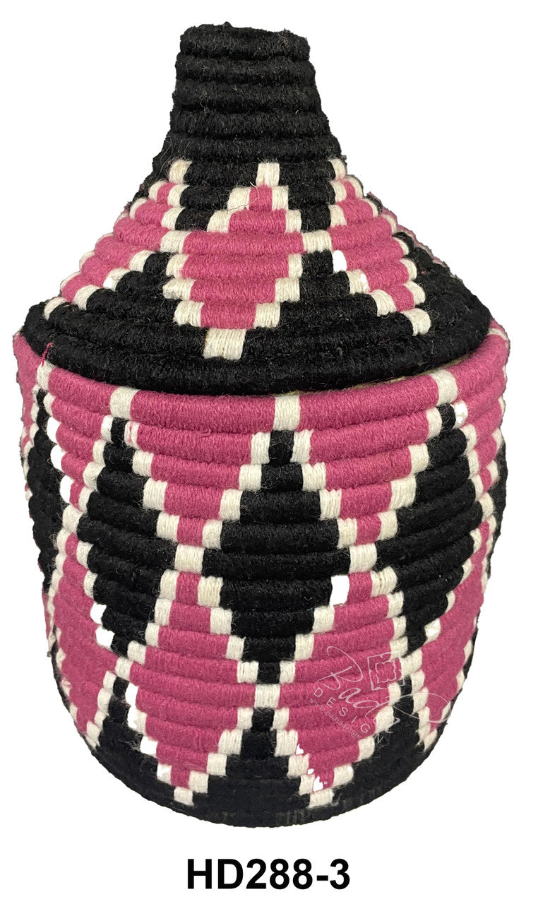 Handwoven Berber Baskets with Bright Colors