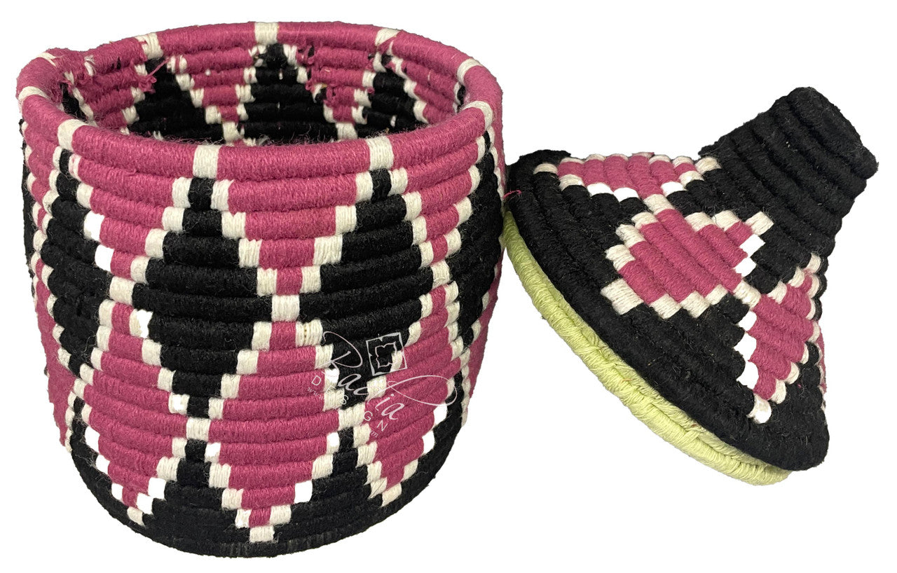 Handwoven Berber Baskets with Bright Colors