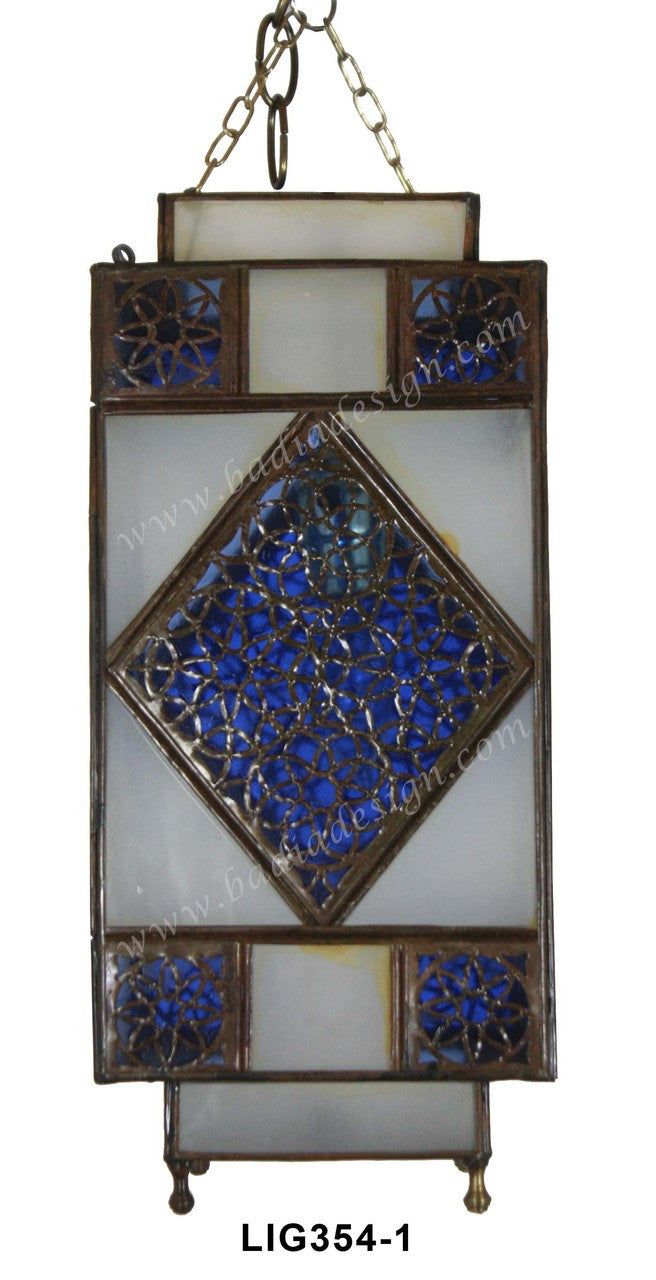 Hanging Lanterns with Multi Color Glass