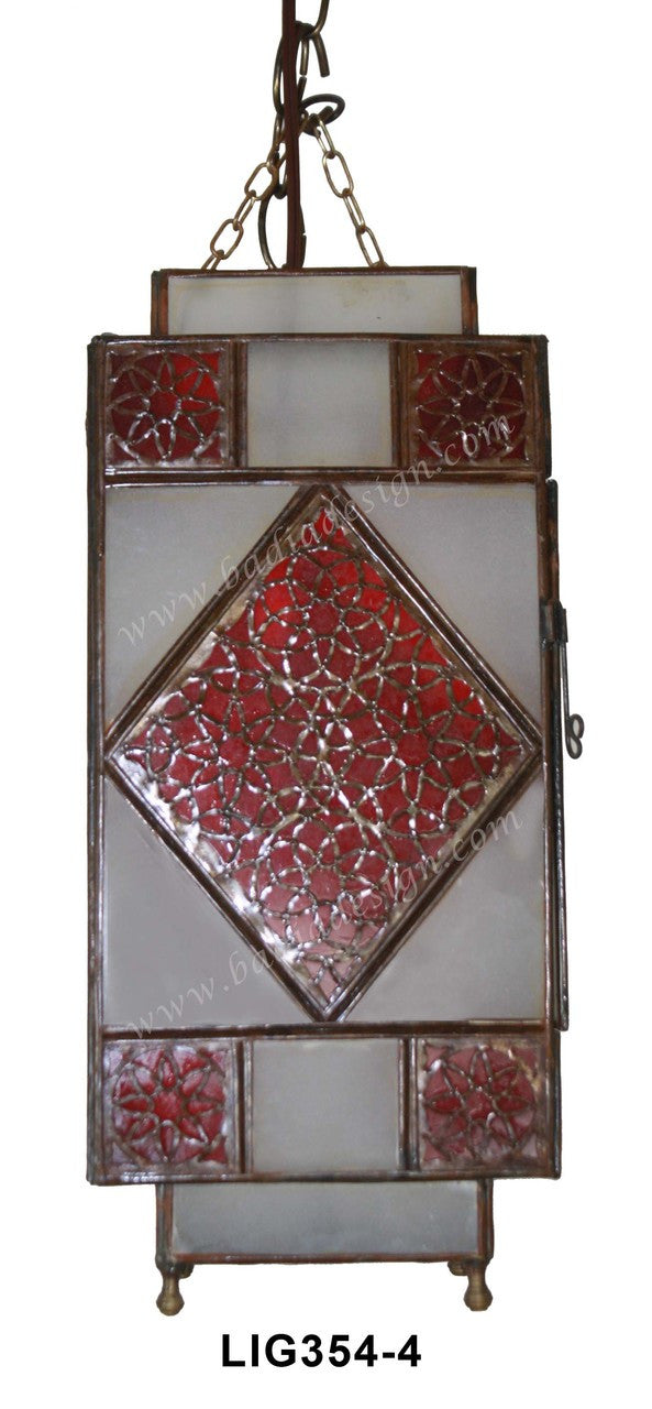 Hanging Lanterns with Multi Color Glass