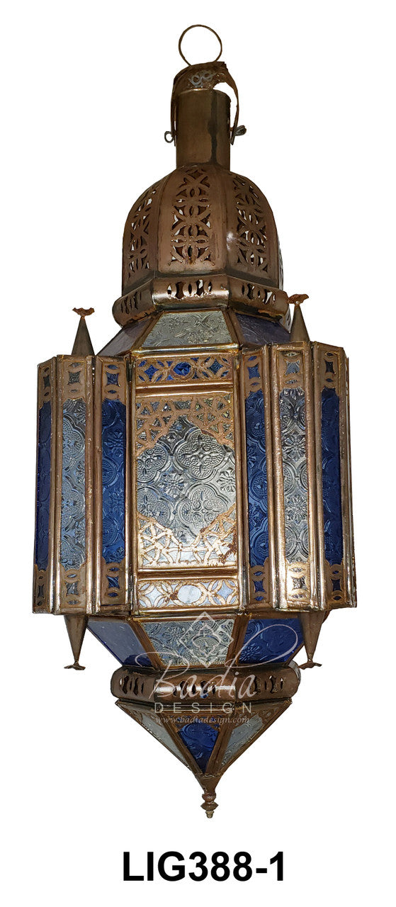 Hanging Lanterns with Multi-Color Glass