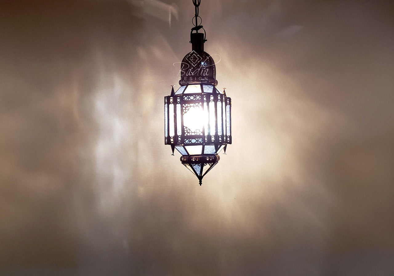 Hanging Lanterns with Multi-Color Glass