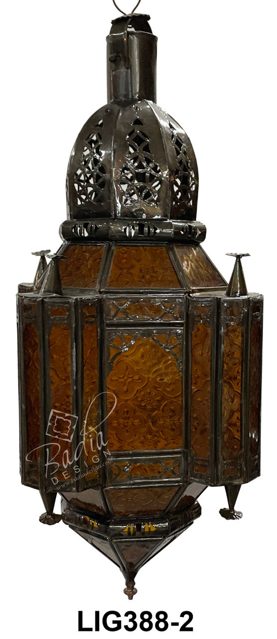 Hanging Lanterns with Multi-Color Glass