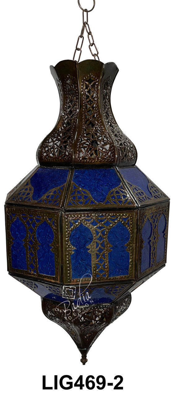 Hanging Multi-Color Glass Lanterns