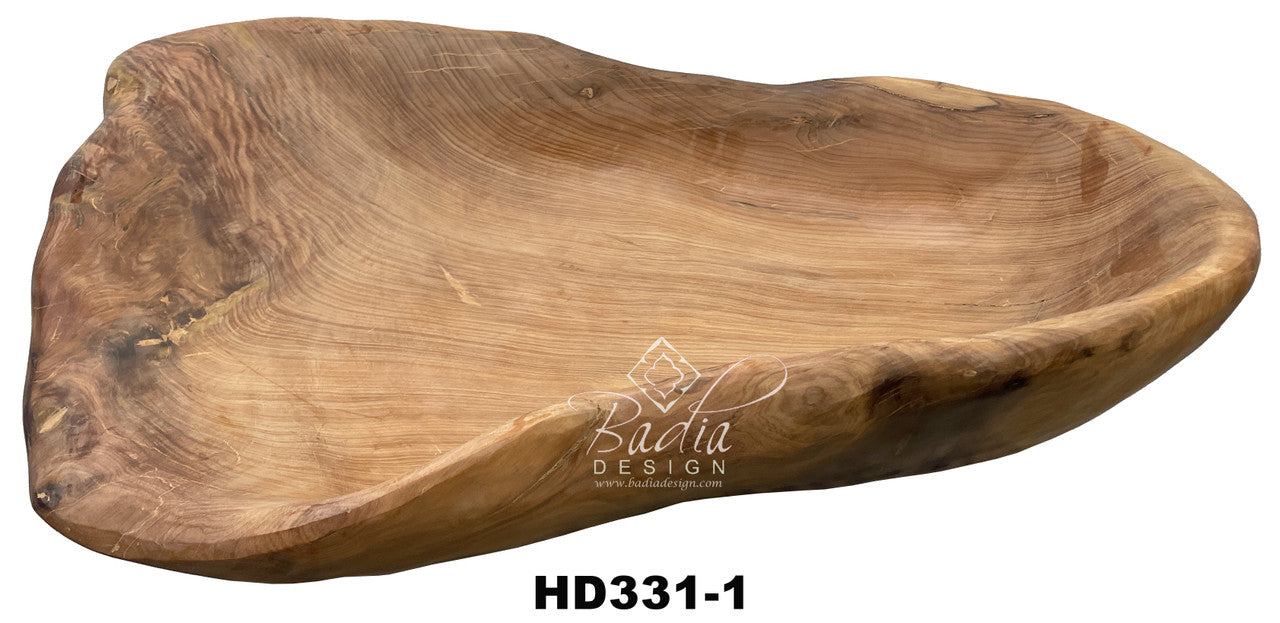 Large Ornate Thuya Wood Bowls