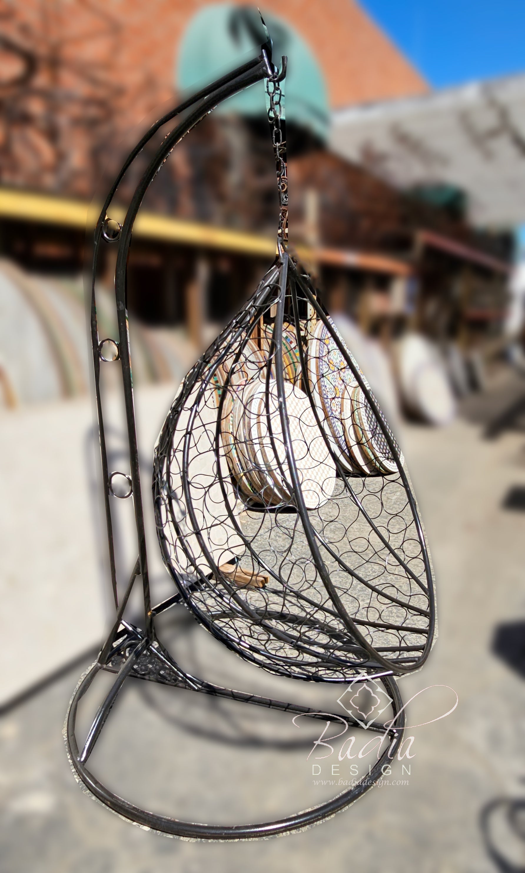 Large Wrought Iron Swing