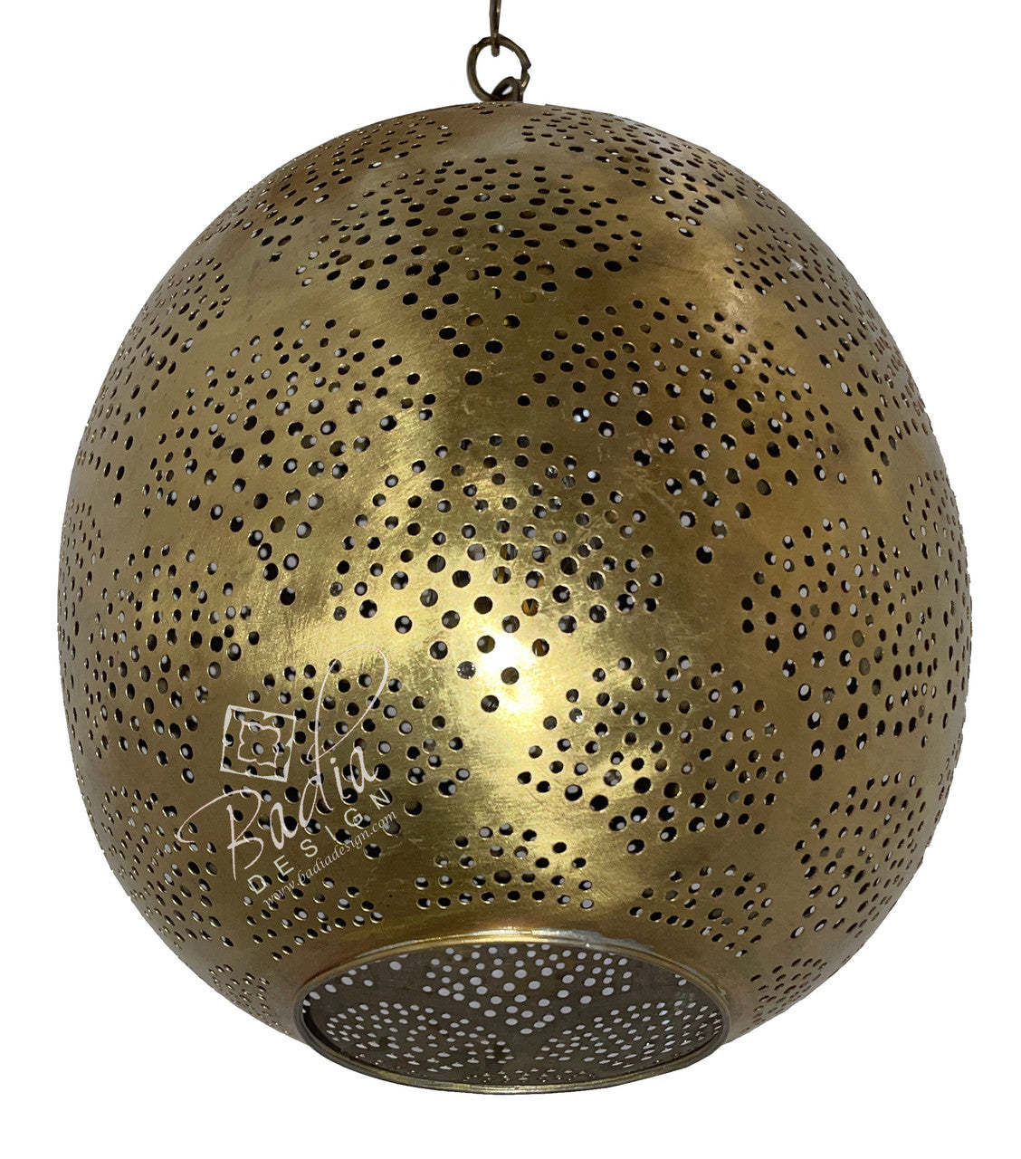 Intricate Hand Punched Brass Lantern