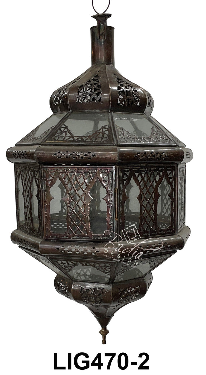 Hanging Multi-Color Glass Lanterns