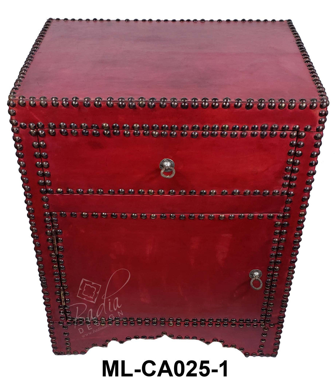 Handmade Premium Leather Moroccan Cabinet