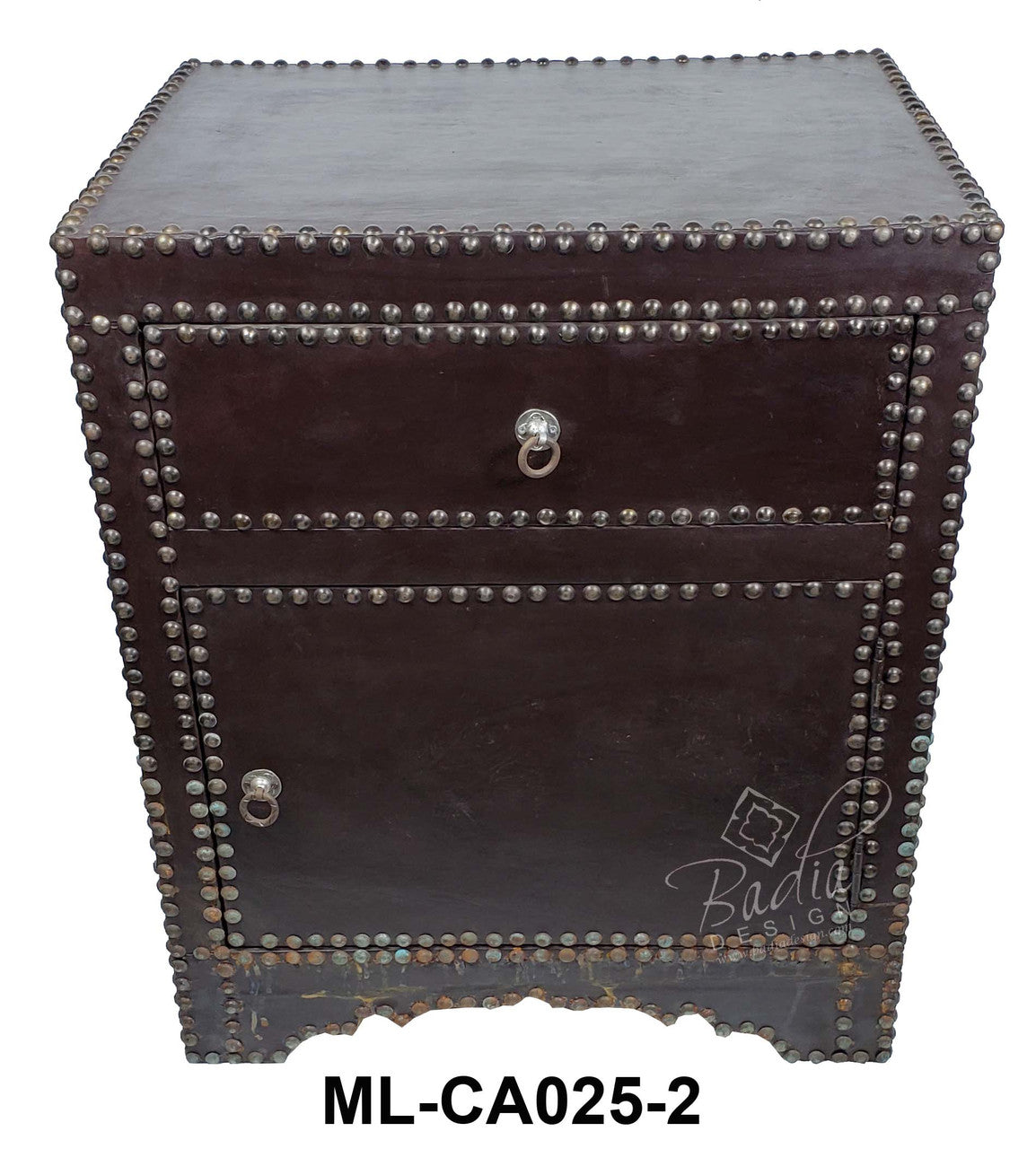 Handmade Premium Leather Moroccan Cabinet
