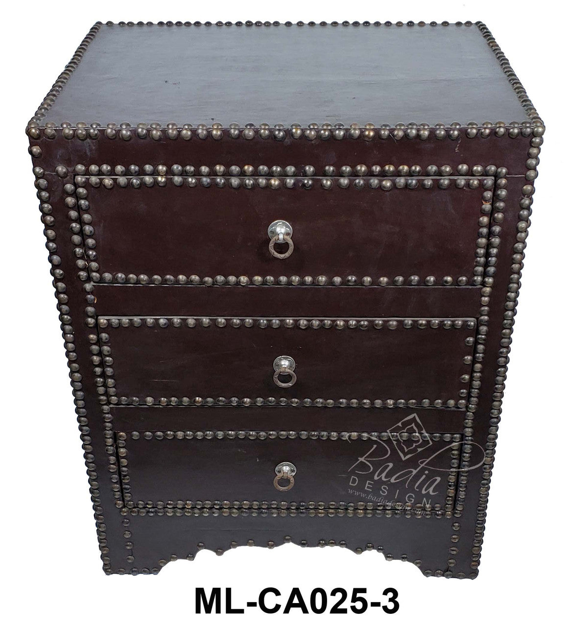 Premium Leather Studded Cabinet