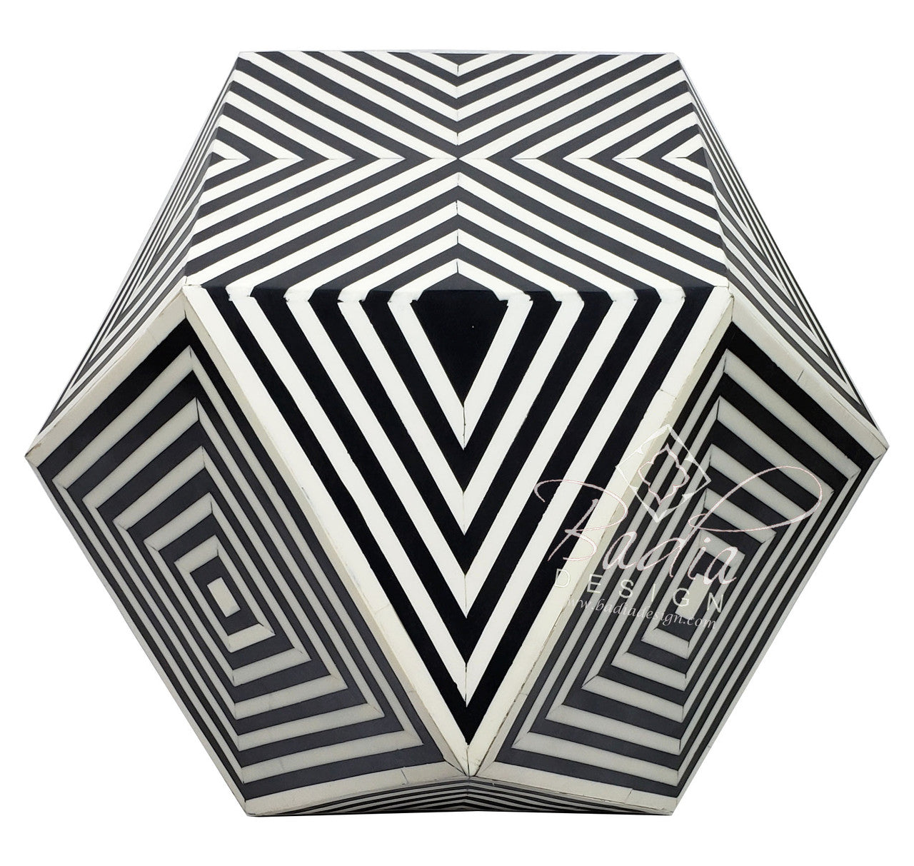 Modern Design Black and White Ottoman