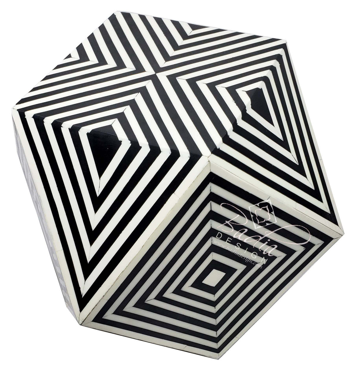 Modern Design Black and White Ottoman