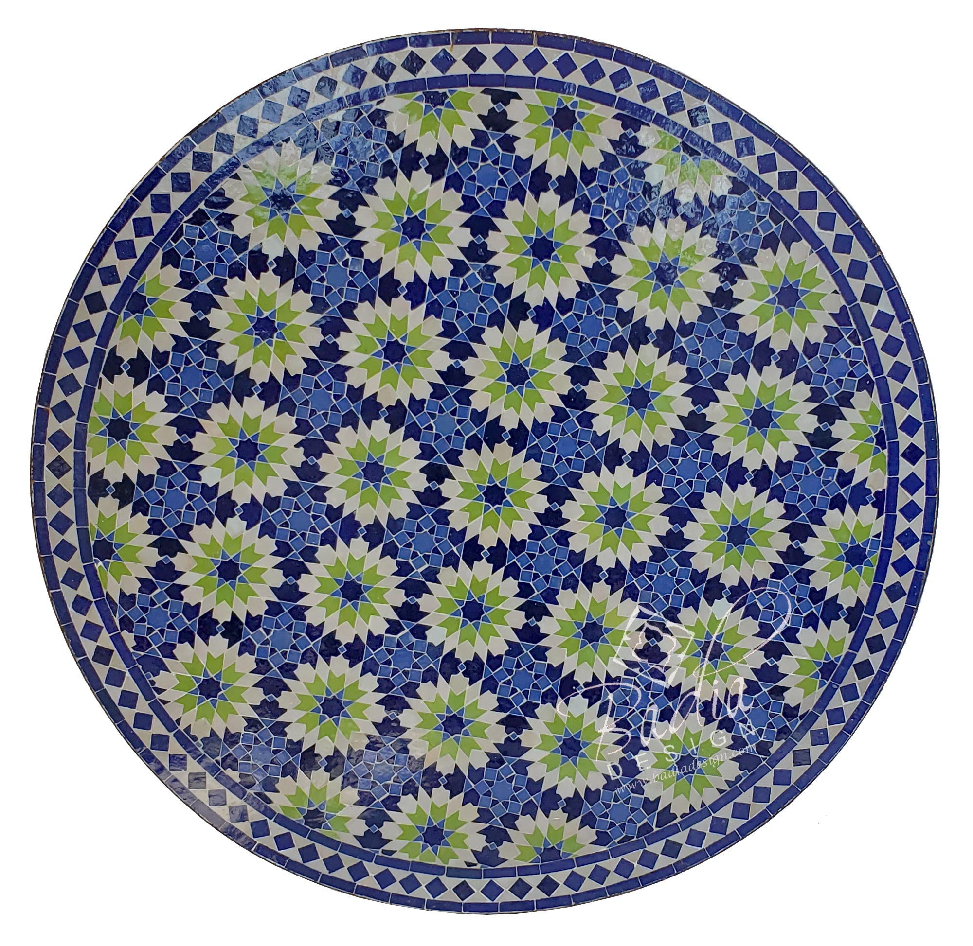 48" Intricately Designed Moroccan Mosaic Tile Table Top
