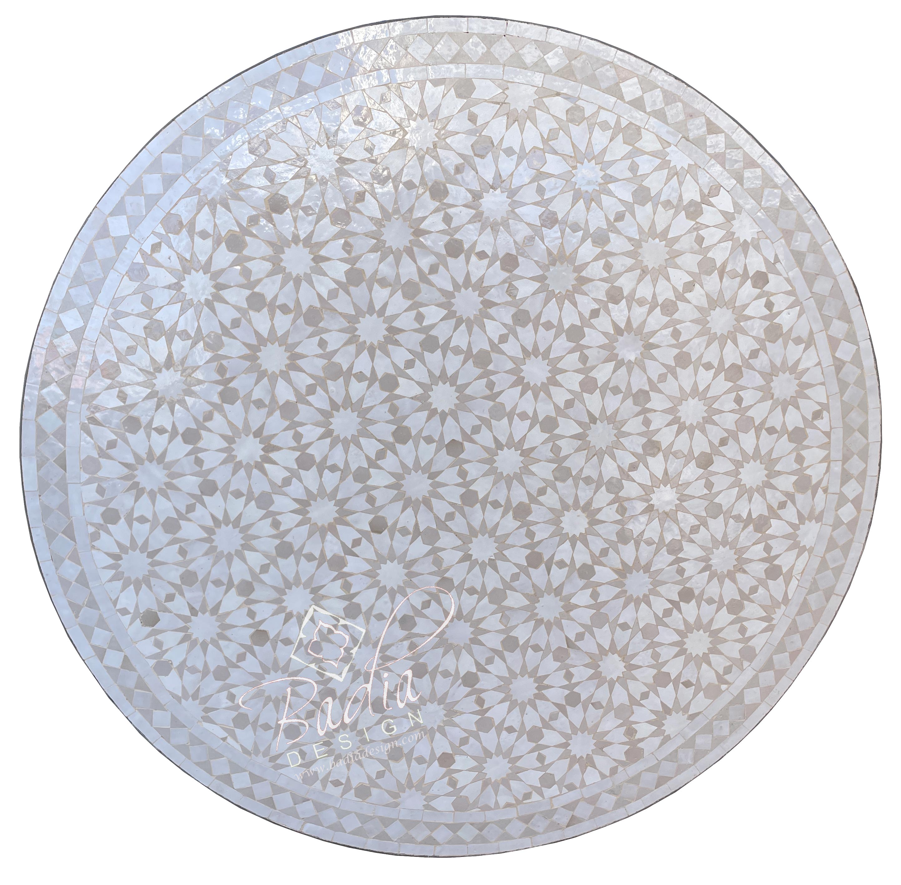 48" Moroccan Mosaic Tile Table Top